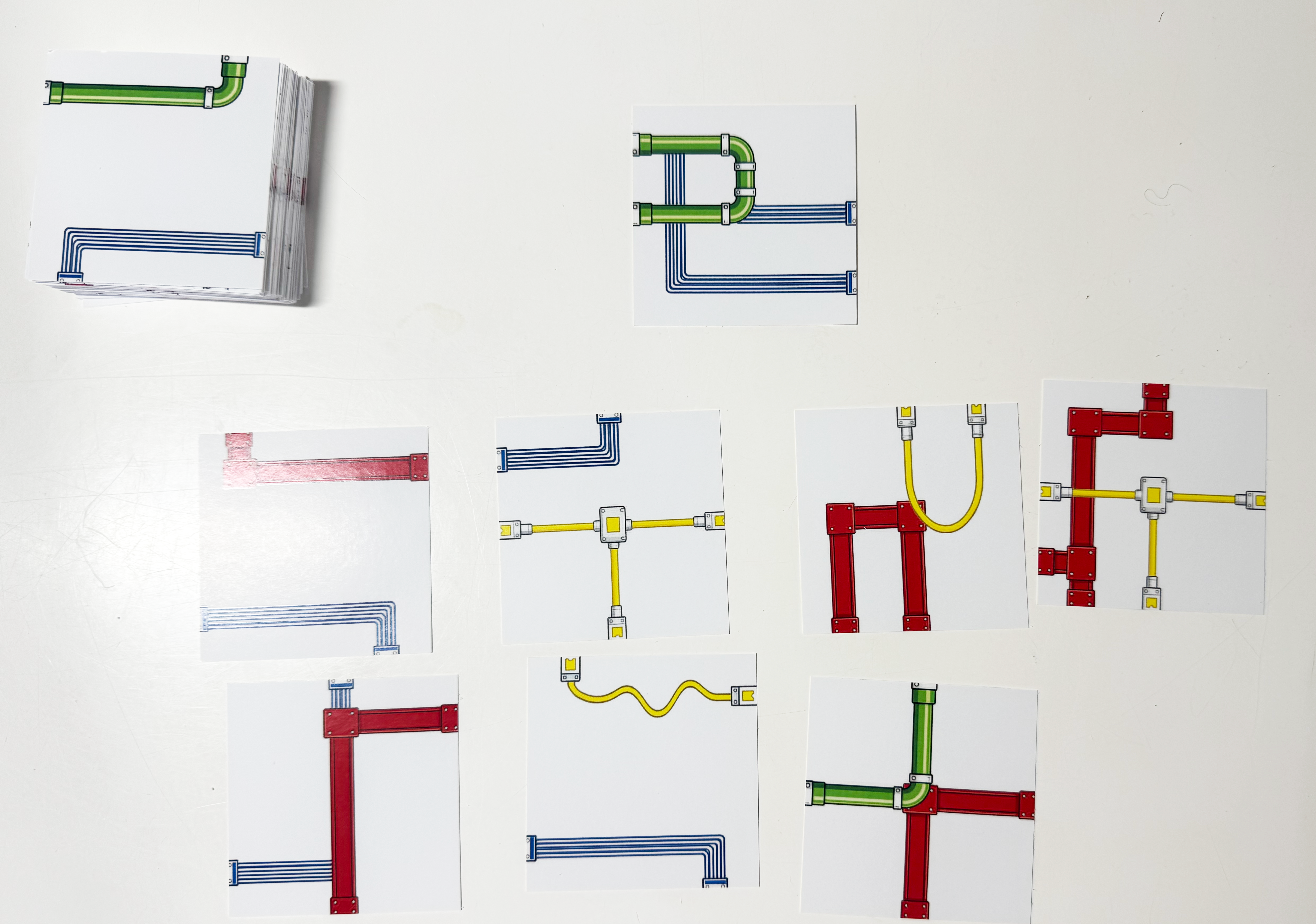 Circuit Sibz draw pile showing stacked tiles ready for a player turn.