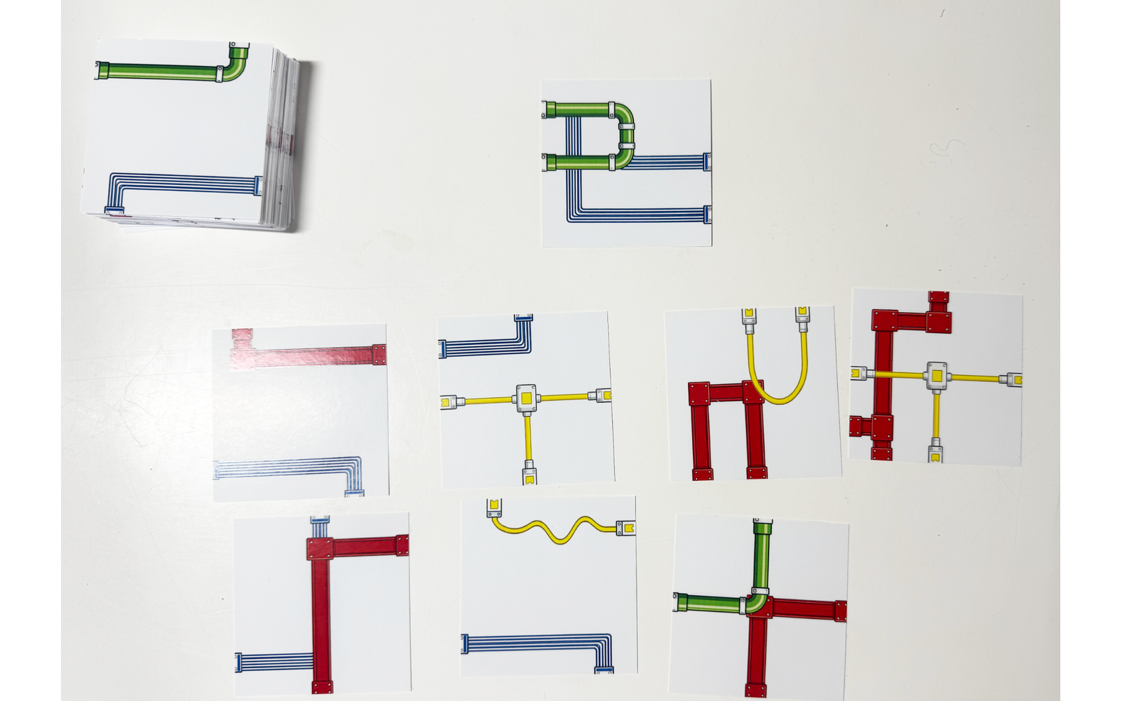 Circuit Sibz draw pile showing stacked tiles ready for a player turn.
